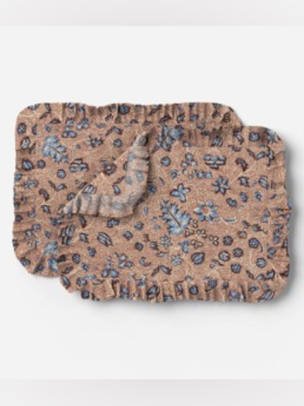 4!!!! THRESHOLD NWT Block Print Ruffle Placemats